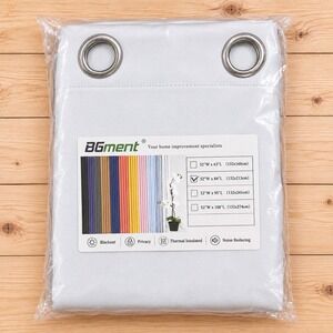 BGment White Blackout Curtains 100" x 108" Grommet Window Curtain Panels New[A2]